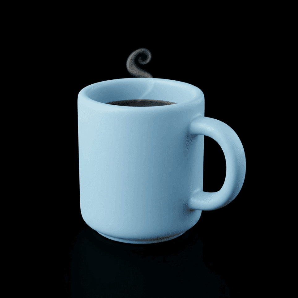 Ready-to-use cup representing instant creative tools