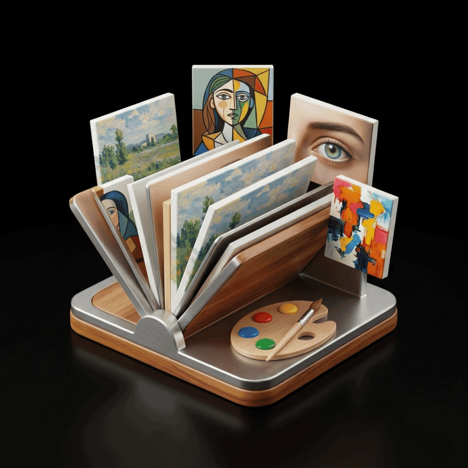 Collection of realistic and artistic image styles