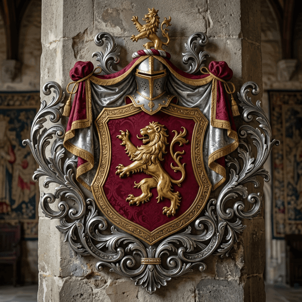 Royal lion crest