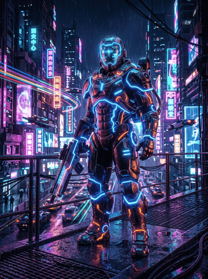 Der Technik-Moloch Superhelden-Stil Vorlage